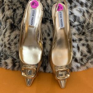 Steve Madden Metallic Gold Heels